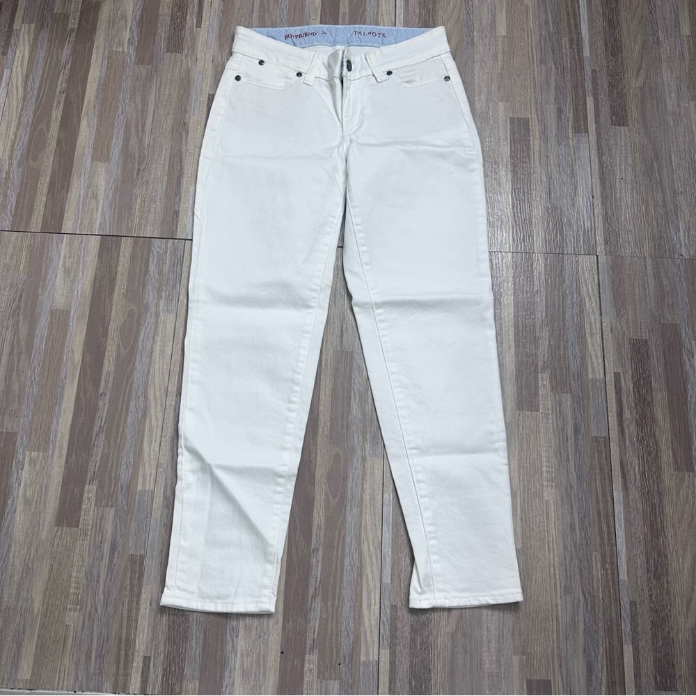 Talbots Women's White Boyfriend Jeans Size 2P